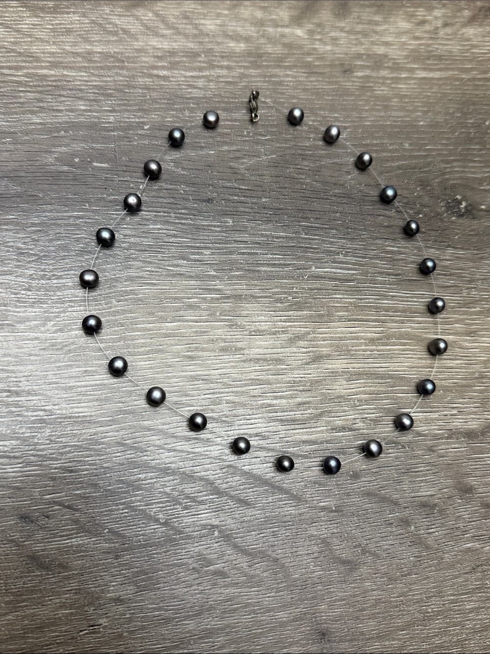 Classic Black Pearl Strand Necklace